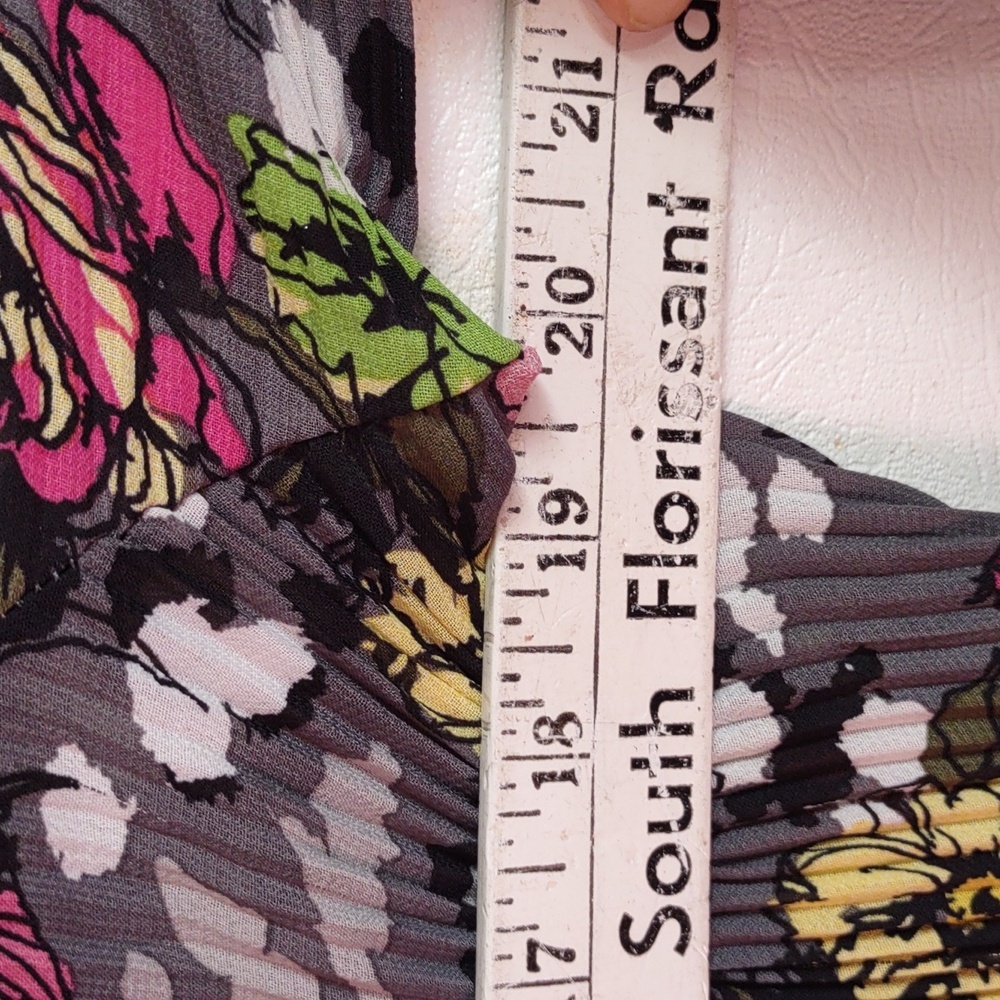 Vintage New York City design Co blouse petite extra large Floral Bell sleeves - Picture 7 of 7